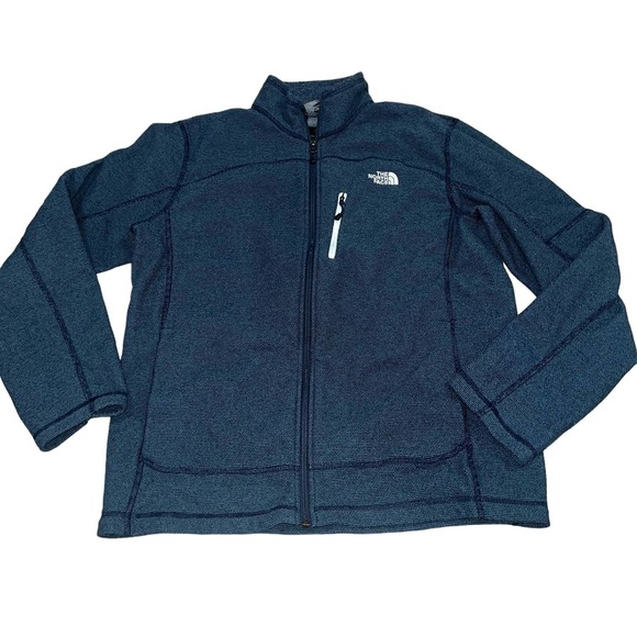The North Face Blue Full Zip Men's Sweater Large - Picture 1 of 5
